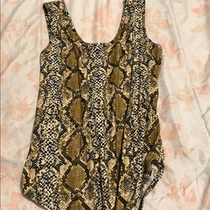 Snake print body suit